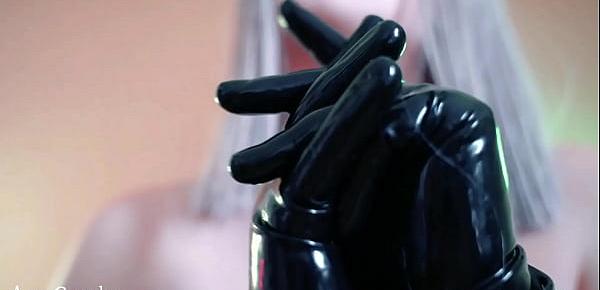  Arya Grander Hot Latex Rubber Fetish Video 4k Gloves Fetisch